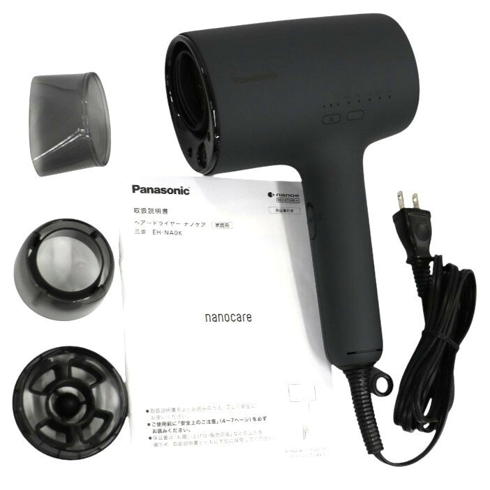 [中古] パナソニック ヘアードライヤー ナノケア EH-NA0K　eh-na0k-k チャコールブラック [良い(B)]