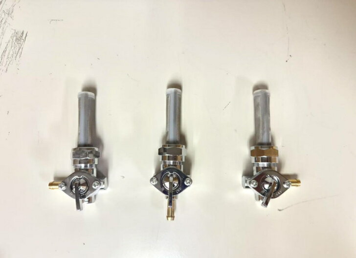 Rakuten - 燃料コック　 ガスコック　13/16NPT 純正スタイル 　右出し　左出し　下出し　タンク製作工房
