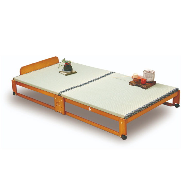 中居木工 畳ベッド 折りたたみベッド ローベッド 畳 い草 タタミ ベッド ロータイプ ワイド シングル キャスター付き 日本製
