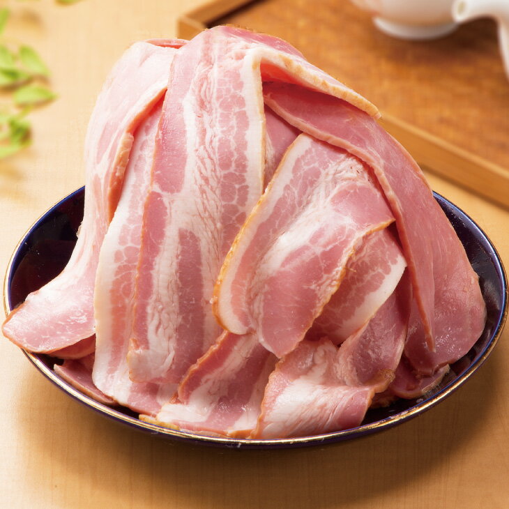 大阪老舗ハム屋 豚バラ ベーコン 切り落とし 1kg ベーコンスライス 豚肉 桜チップスモーク 冷凍 日本国内加工