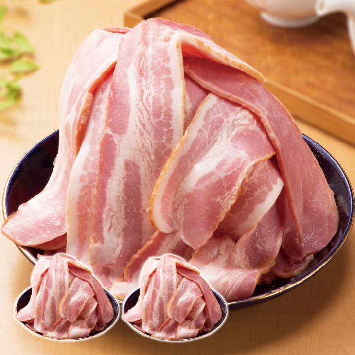 大阪老舗ハム屋 豚バラ ベーコン 切り落とし 徳用2kg ベーコンスライス 豚肉 桜チップスモーク 冷凍 日本国内加工