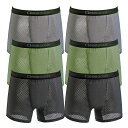 【ひんやり快適】 失禁パンツ 尿漏れパンツ 男性用 50cc対応 メッシュ 3色組6枚セット 吸水パンツ 消臭 ムレ対策 クリーンオアシス 吸水速乾 快適下着
