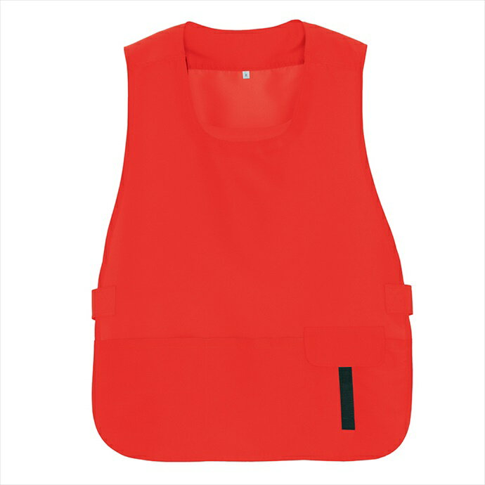 アイトス AITOZ ベスト型ショートエプロン 8082 009.レッド 作業服 作業着 ワークユニフォーム