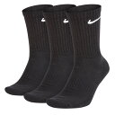 ソックス ナイキ NIKE SX7664 3P エブリディクッション クルーソックス 2008 3足セット ワンポイント レギュラー丈 靴下 3足セット 201...