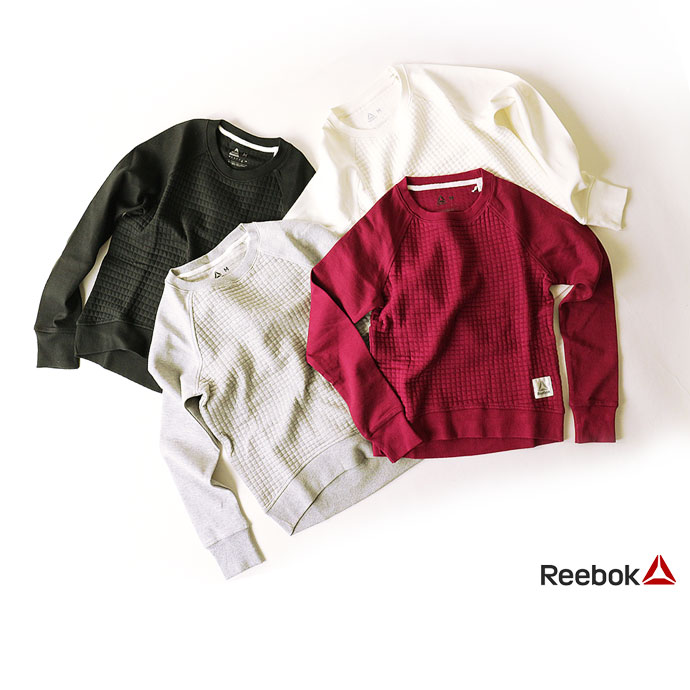 トップス リーボック Reebok レディース FXO78 TE キルテッド クルー 1912 スエット スウェット スゥェット 長袖 キルト トレーナー ゆうパケット対応