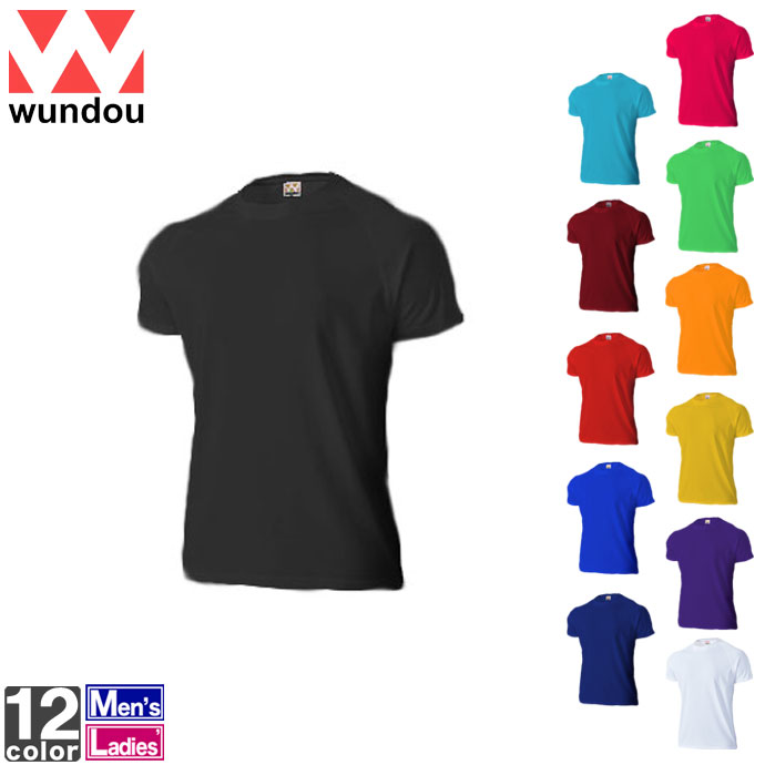 トップス ウンドウ wundou メンズ レディース P-1000 超軽量 ドライ ラグラン Tシャツ 2003 Tシャツ 吸汗速乾 スポーツウェア 半袖 無地T 半袖Tシャツ ネコポス対応