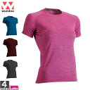半袖Tシャツ ウンドウ wundou レディース P-720 フィットネス Tシャツ 2004 スポーツウェア フィットネスウェア 半袖トップス 吸汗速乾 丸首...