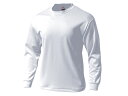 WUNDOU (ウンドウ) タフドライ長袖Tシャツ ホワイト P-175 1710 メンズ 紳士 男性 オールスポーツ ウェア ポイント消化