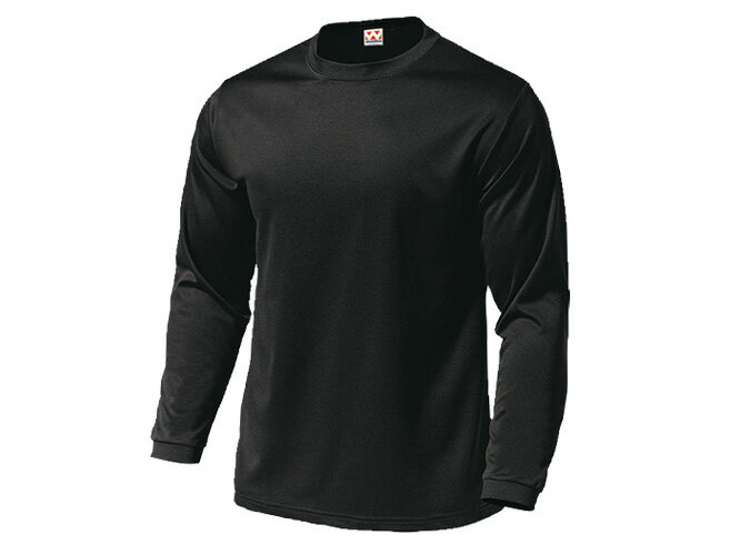 WUNDOU (ウンドウ) ドライライト長袖Tシャツ ブラック P-350J 1710 キッズ ジュニア 子供 子ども オー..