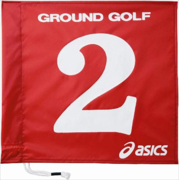 asics (アシックス) 旗1色タイプ レッド GGG065 1905 グランドゴルフ　旗 ニュースポーツ