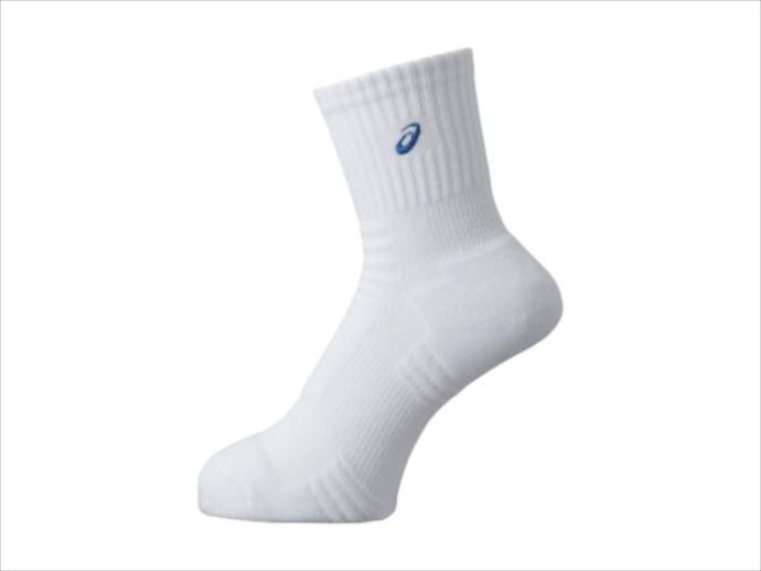 ウェア asics (アシックス) ソックス18 ホワイト×ブルー XAS255 1905 トレーニング ウェア