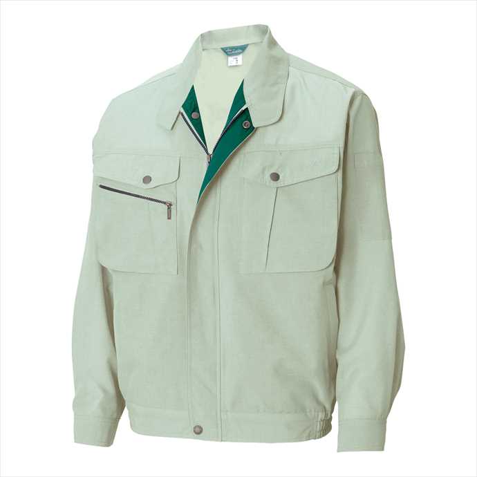 TS DESIGN (TSデザイン) 長袖ブルゾン アースグリーン 7106 2002 作業服 ユニフォーム TOP SHALETON