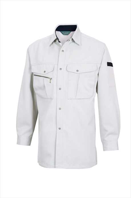 Shirts - TS DESIGN (TSデザイン) 長袖シャツ シルバーグレー 7115 2002 作業服 ユニフォーム TOP SHALETON