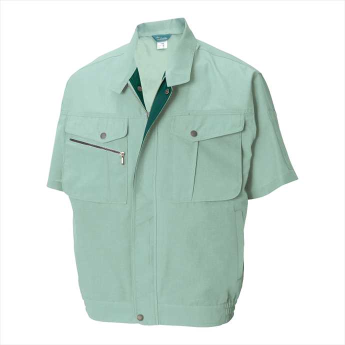 TS DESIGN (TSデザイン) 半袖ブルゾン モスグリーン 7156 2002 作業服 ユニフォーム TOP SHALETON