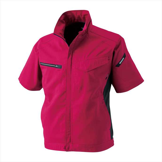 Jacket - TS DESIGN (TSデザイン) AIR ACTIVEショートスリーブジャケット ワイン 8156 2002 作業服 ユニフォーム 藤和