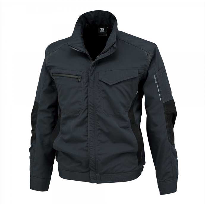 乐天商城 - TS DESIGN (TSデザイン) ストレッチタフワークジャケット ブラックxチャコールグレー 84636 2002 作業服 ユニフォーム 藤和