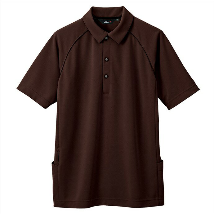 AITOZ アイトス バックサイドポケット付き半袖ポロシャツ ブラウン 7663 ウェア 男女兼用 メンズ レディース 1