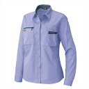 アイトス AITOZ レディース長袖シャツ(薄地) レディース 5329 076.ミストバイオレット×ネイビー
