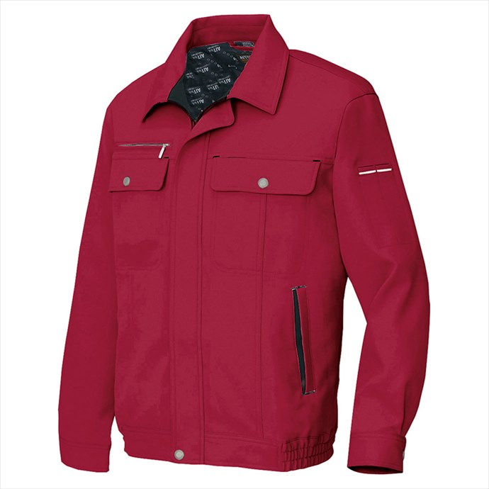 アイトス AITOZ 長袖ブルゾンB（男女兼用） ユニセックス 6560 009.ワインレッド×ブラック