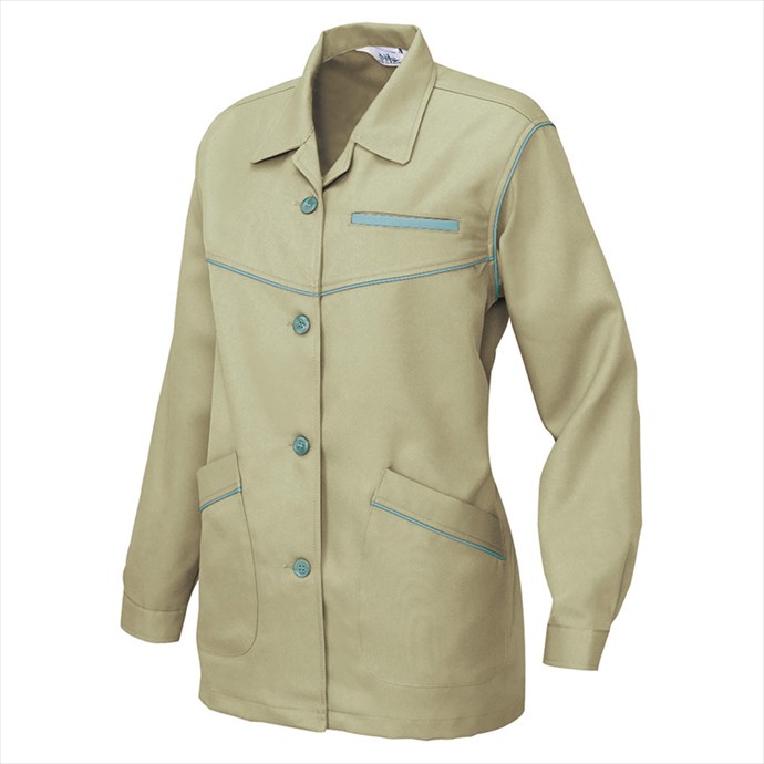 アイトス AITOZ レディース長袖スモック レディース 817 005.アースグリーン