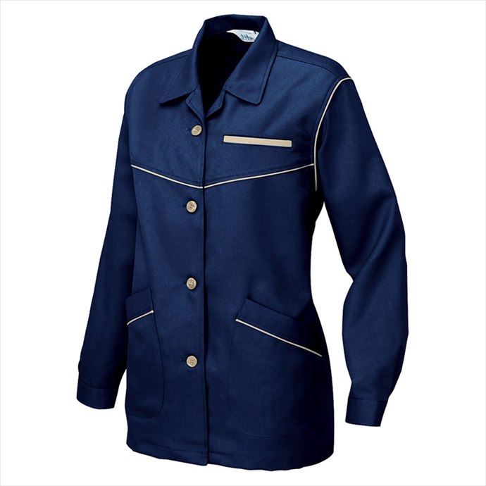 アイトス AITOZ レディース長袖スモック レディース 817 008.ネイビー