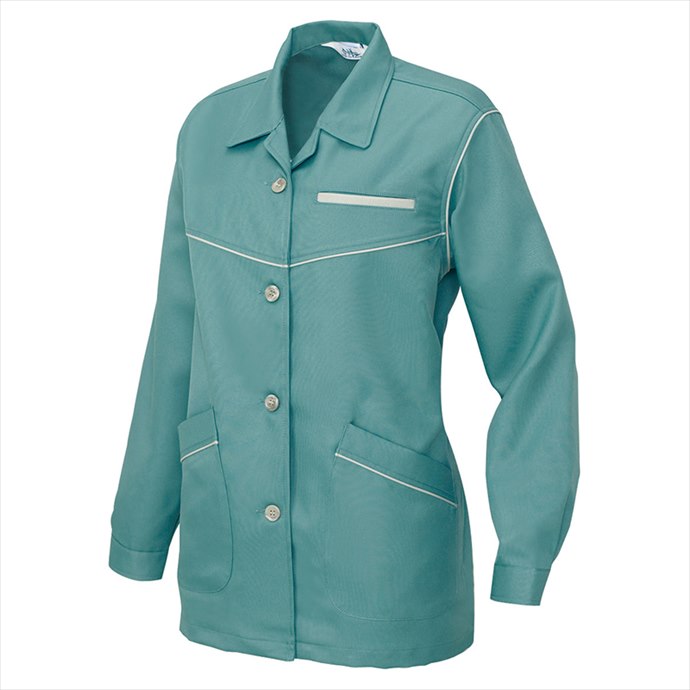 アイトス AITOZ レディース長袖スモック レディース 817 027.ターコイズ