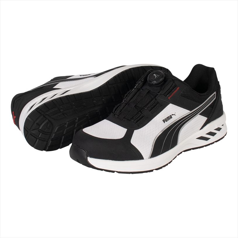 プーマ セーフティー PUMA SAFETY SPRINT2.1 BLACK＆WHITE DISC LOW スニーカー シューズ　衝撃吸収 静電 作業靴 メンズ ユニセックス 644030 ブラックホワイト