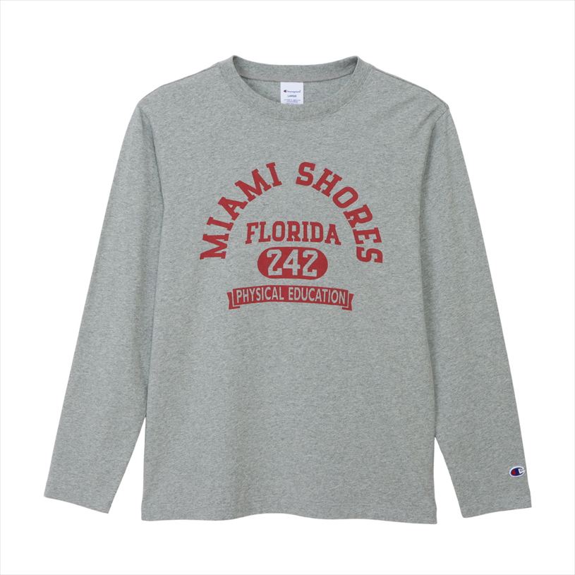 Rakuten - 長袖Tシャツ チャンピオン Champion LONG SLEEVE T-SHIRT ウェア メンズ ユニセックス ベーシック C3-D411 070.オックスフォードグレー
