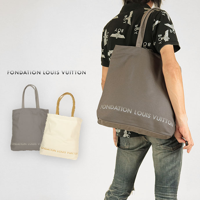 トートバッグ 内ポケット付き フォンダシオン・ルイ・ヴィトン FONDATION LOUIS VUITTON FLV-TOTE01 CANVAS TOTE ZIPPER BAG 2307 バッグ トート 美術館限定トート LV ブランド 鞄 シンプル キャンバス