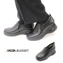 フラットシューズ MOGA BUISSET モガビセット レディース MB327 ウエッジエアソールシューズ 2308 厚底 美脚 脚長効果 スリッポン サイドゴア エアクッション 婦人靴 シューズ