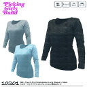 Picking Girls Band レディース 10201 シルキータッチドライコンプレッション長袖Uネック 2309 吸汗速乾 UVカット ストレッチ 消臭...