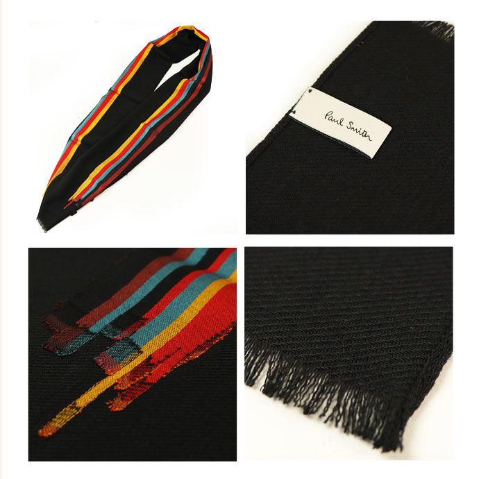 マフラー Paul Smith ポールスミス メンズ M1A877F SCARF 2310 スカーフ 薄手 ウール