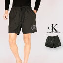 Calvin Klein カルバンクライン CBMDS109 メンズ サーフパンツ スイムウェア 水着 インナー付き 水陸両用 ハーフパンツ リゾート おしゃれ 黒 サポーター スイムショーツ 海水浴 海