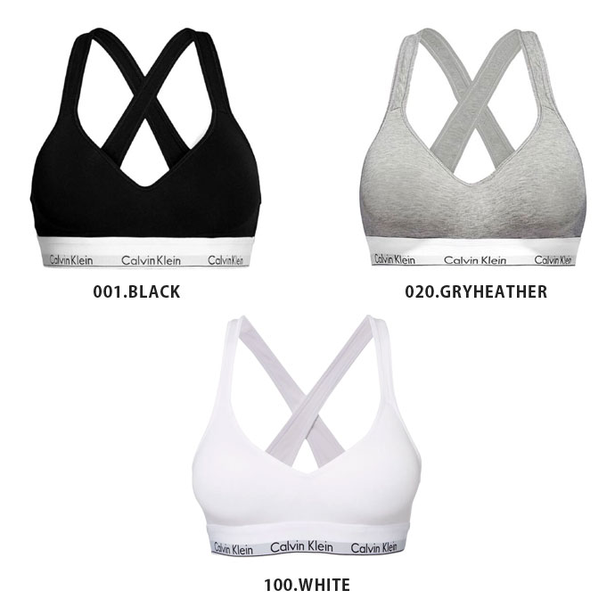 スポーツブラ カルバンクライン CALVIN KLEIN レディース QF1654E Modern Cotton Bralette Bra 見せブラ 下着 女性 ヨガ スポブラ ギフト 高級 スポーツ 彼女 コットン GAL