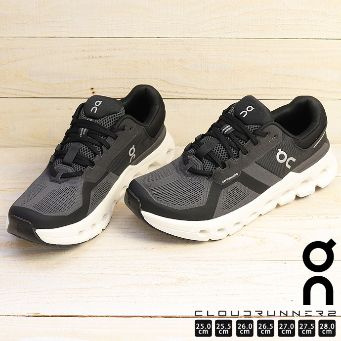 スポーツ 普段履き クッショニング クッション 初心者 サポート性 メッシュアッパー 通気性 通勤 ビジネス使用 疲労軽減 軽作業 事務所履き ジム フィットネス ウォーキング ランニングシューズ ON メンズ 3me10140264 Cloudrunner2 クラウドランナー2 ランシュー トレーニング ジョグ ランナー ランニング アスリート