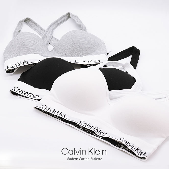 スポーツブラ カルバンクライン CALVIN KLEIN レディース QF1654E Modern Cotton Bralette Bra 見せブラ 下着 女性 ヨガ スポブラ ギフト 高級 スポーツ 彼女 コットン GAL
