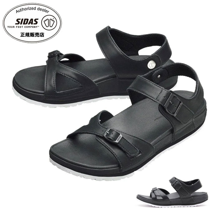 Rakuten - SIDAS シダス 3Dサンダル 2023004 3DSandal HOLIDAY Black レディース リカバリー サンダル リカバリー コンフォート スポーツ アウトドア 行楽 夏