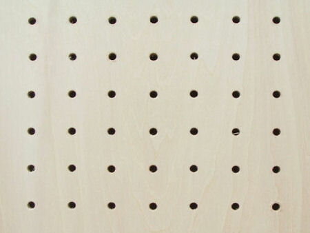 有孔ボード シナベニヤ(無塗装) 5.5mm×915mm×1825mm(5φ-25P/A品) 2枚組/約10.16kg