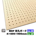 MDF有孔ボード(5φ-25P/8φ-30P)4mm厚 600mm×900mm(A品) 穴あきボード パンチングボード DIY diy ペグ