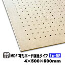 MDF有孔ボード額縁タイプ(5φ-25P)4mm厚 500mm×600mm(A品)穴あきボード パンチングボード DIY diy ペグ