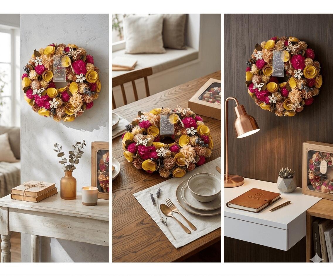 LE PETIT BONHEUR ドライフラワーリース Promenade