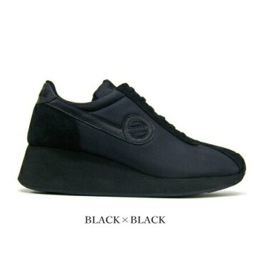 【最大2,000円OFFクーポン対象】NO NAME ノーネーム スニーカー ヒールスニーカー SPEED-00101 SPEED JOG NYLON スピード ジョグ 美脚 ヒールスニーカー ヒールアップ シューズ レディース 靴 黒 ブラック【あす楽対応】