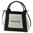 【アウトレット】【訳あり】バレンシアガ BALENCIAGA トートバッグ ネイビー カバ XS キャンバスバッグ NAVY CABAS XS ホワイト 390346 2HH3N 9260