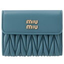 【アウトレット】【訳あり】ミュウミュウ MIU MIU 財布 二つ折り マテラッセ 折りたたみ ブルー系 5ML002 2FPP F16