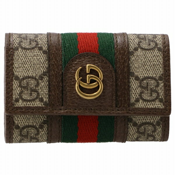 グッチ キーケース 【アウトレット】【訳あり】グッチ GUCCI オフィディア Ophidia キーケース GGスプリーム キャンバス ベージュ×エボニー 603732 96IWT 8745