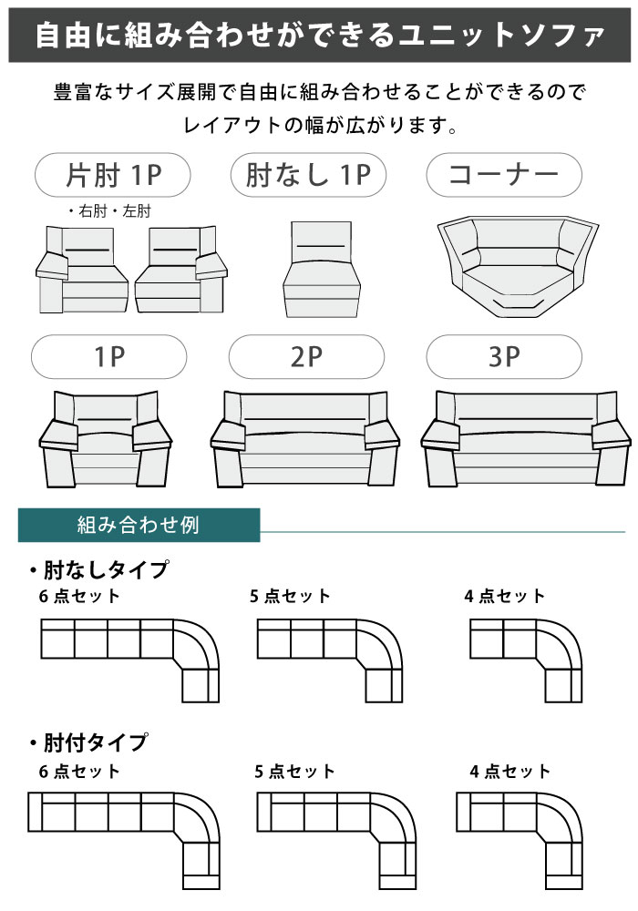開梱設置サービス付 国産ソフトレザー 日本製 コーナーソファ 4点セット 5点セット 6点セット 肘付き 肘なし コーナーソファセット 応接ソファ リビングソファ 全17色 [2]