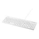 【新品/取寄品/代引不可】USB接続 有線フルキーボード 丸洗い対応 ホワイト BSKBU310WHZ(2)