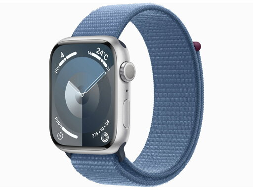 Apple Watch Series 9 GPSモデル 45mm MR9F3J/A シルバー/ウインターブルースポーツループ アップル Apple Watch Series 9 GPSモデル 45mm MR9F3J/A シルバー/ウインターブルースポーツループ アップル