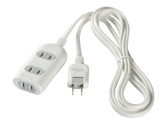 【新品/取寄品/代引不可】2ピン式電源タップ 3個口タイプ 1m ホワイト BSTAPST23シリーズ BSTAPST2310W..
