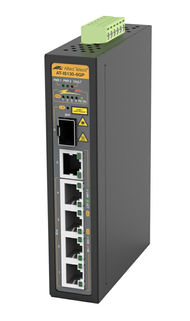 ڿ//ԲġAT-IS130-6GP [10/100/1000BASE-Tx4(PoE-OUT)10/100/1000BASE-Tx1SFPåx1INDUSTRIAL ETHERNET LAYER 2 SWITCH POE